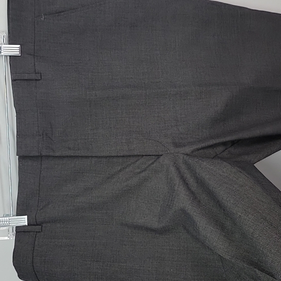 LANDS' END Men's Gray Wool Flat Front Suit Pants - Picture 4 of 10